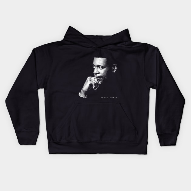 Keith Sweat Retro Portrait Kids Hoodie by GekNdangSugih